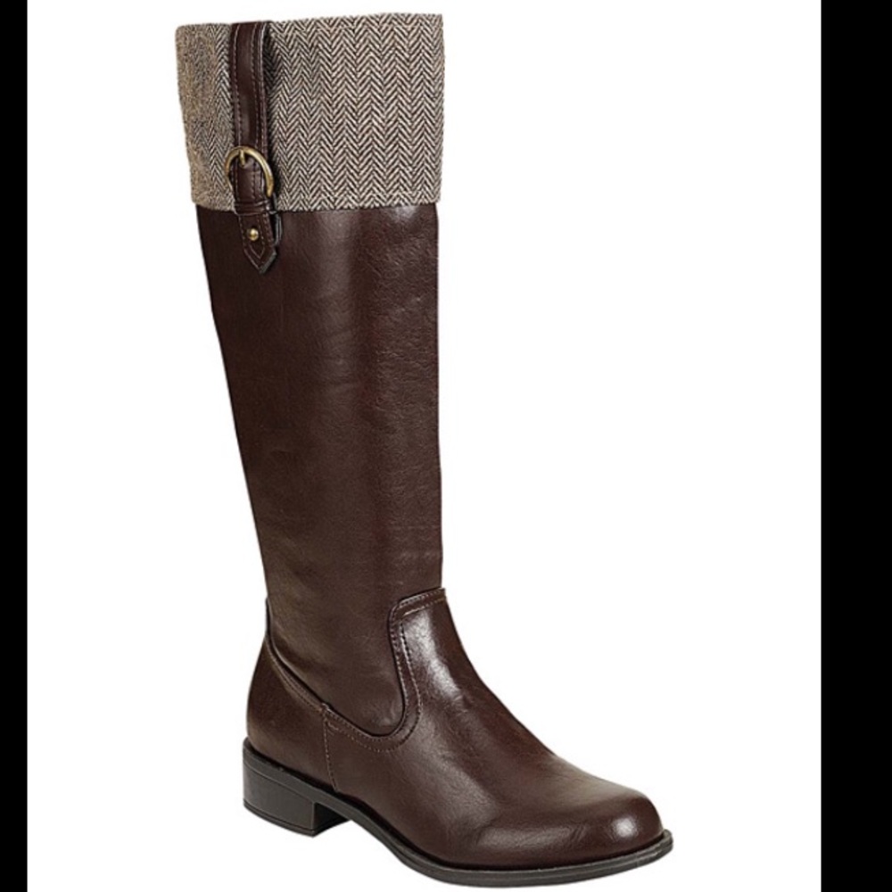 Tall dark brown boots - brand new